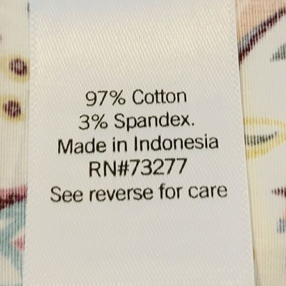 Croft & Barrow Multi Color Floral Roll Tab Sleeve Button Down Shirt Size S - Picture 8 of 9